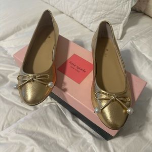 NTW Kate Spade Gold flats